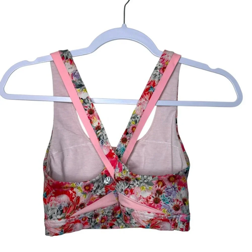 Lululemon Run: Stuff Your Bra II‎ Flowabunga Mini Multi / Bleached Coral Women 6